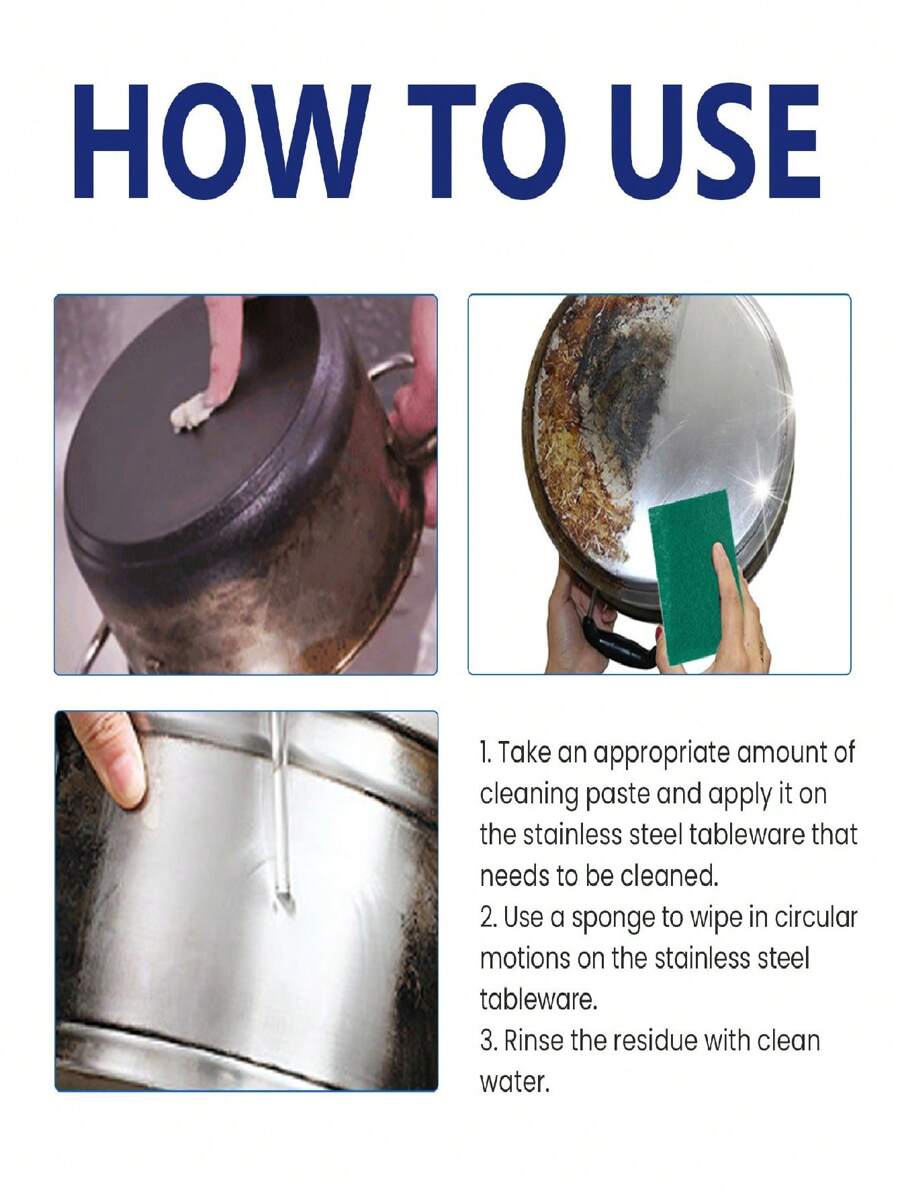 Jakehoe™ Cookware & Stainless Steel Cleaning Paste – Multi-Purpose Stain & Rust Remover | Last day 80% off!