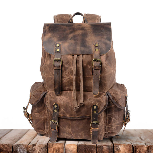 James - Vintage Canvas Leather Backpack | Last day 80% off!