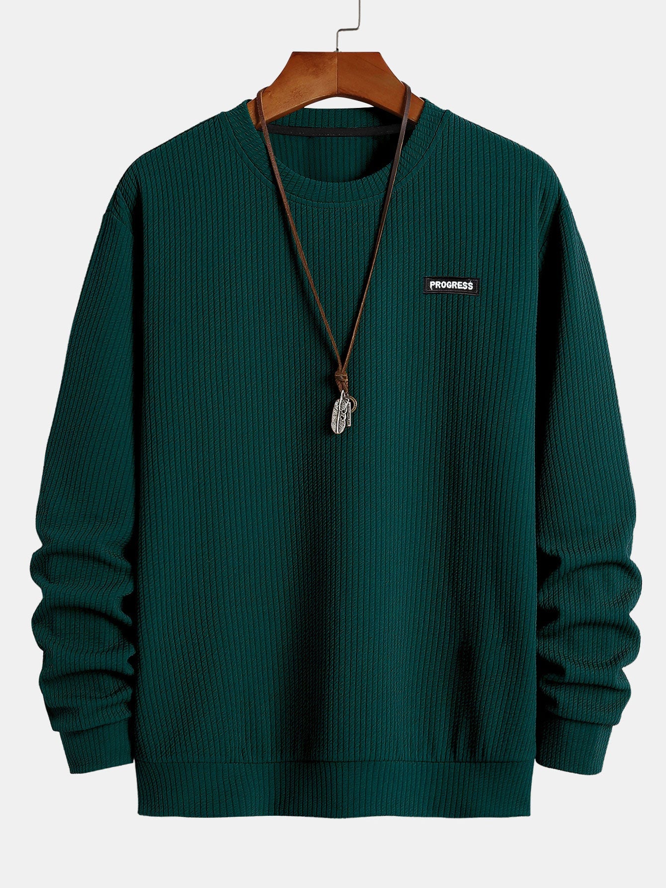 Textured Structured Sweater with Round Neck | Last day 80% off!