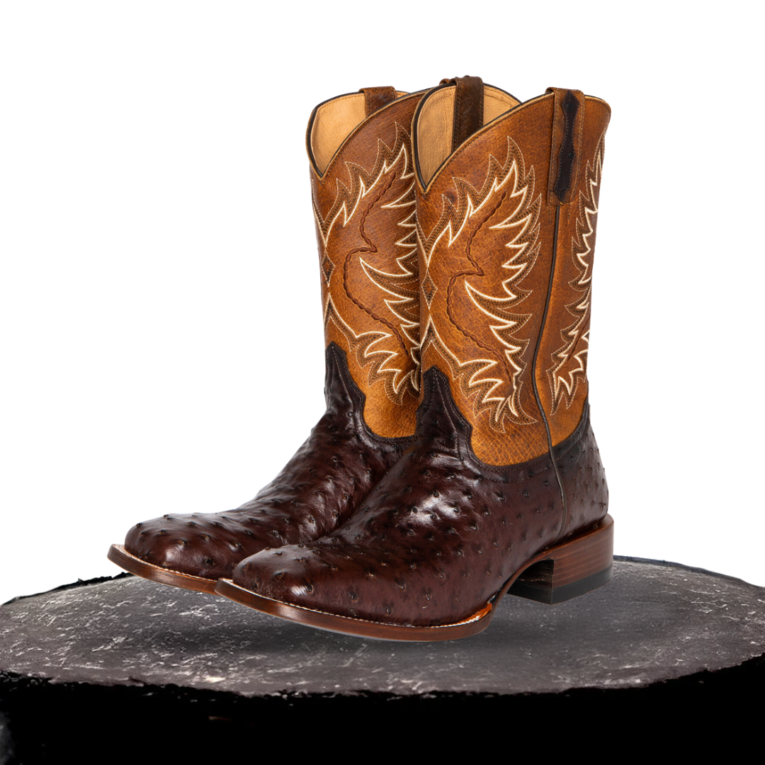 Gustav | Mid-calf Embroidered Leather Boots | Last day 80% off!