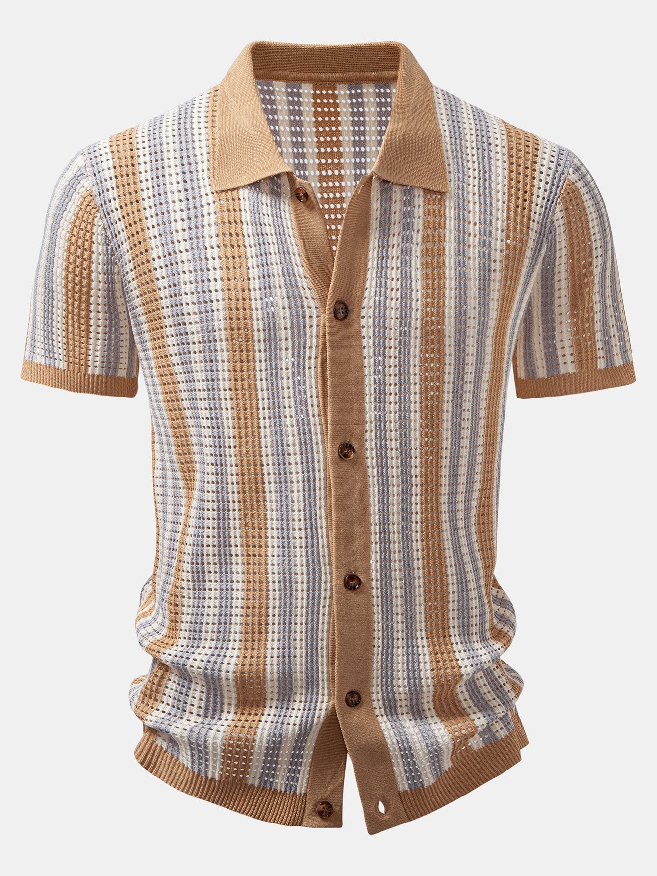 Striped Eyelet Crocheted Shirt | Last day 80% off!