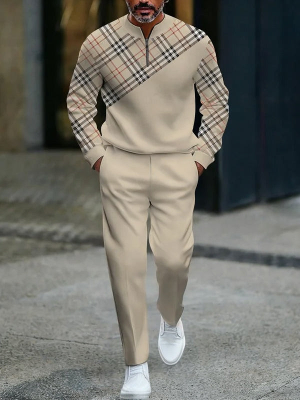 Zipper Long Sleeve Long Pants Two-Piece Set | Last day 80% off!