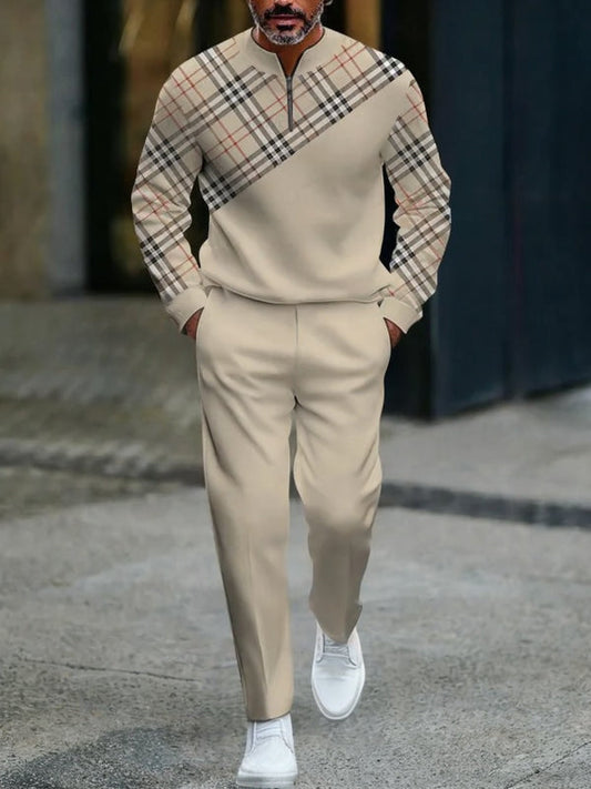 Zipper Long Sleeve Long Pants Two-Piece Set | Last day 80% off!