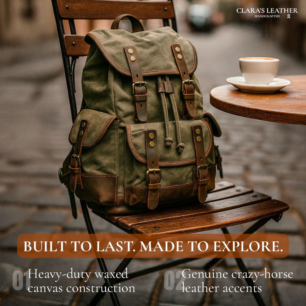 John - Heavy-Duty Canvas Hiking Backpack | Last day 80% off!
