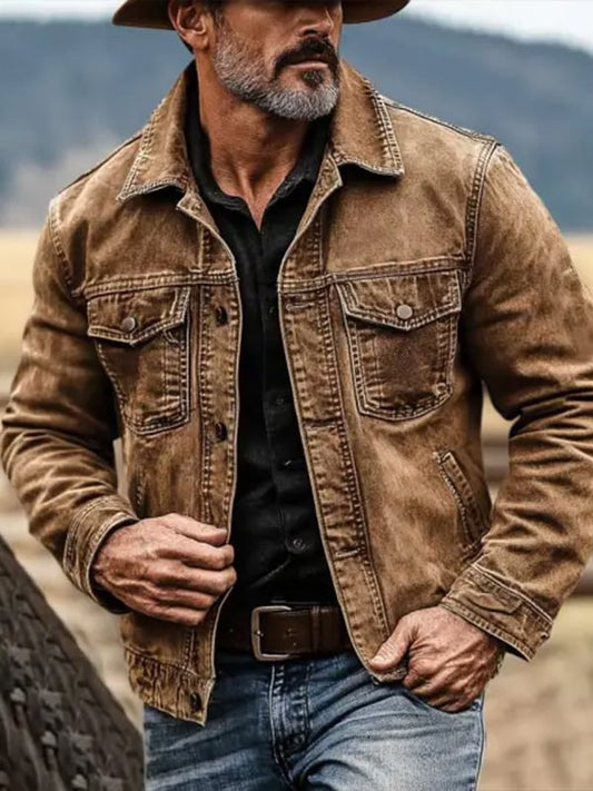 Men's Western Outdoor Vintage Multi-Pocket Jacket Last day 80% off!
