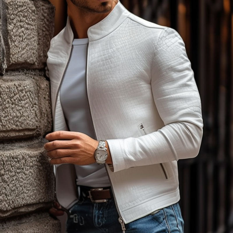 Mason Stone-Tone Leather Jacket Last day 80% off!