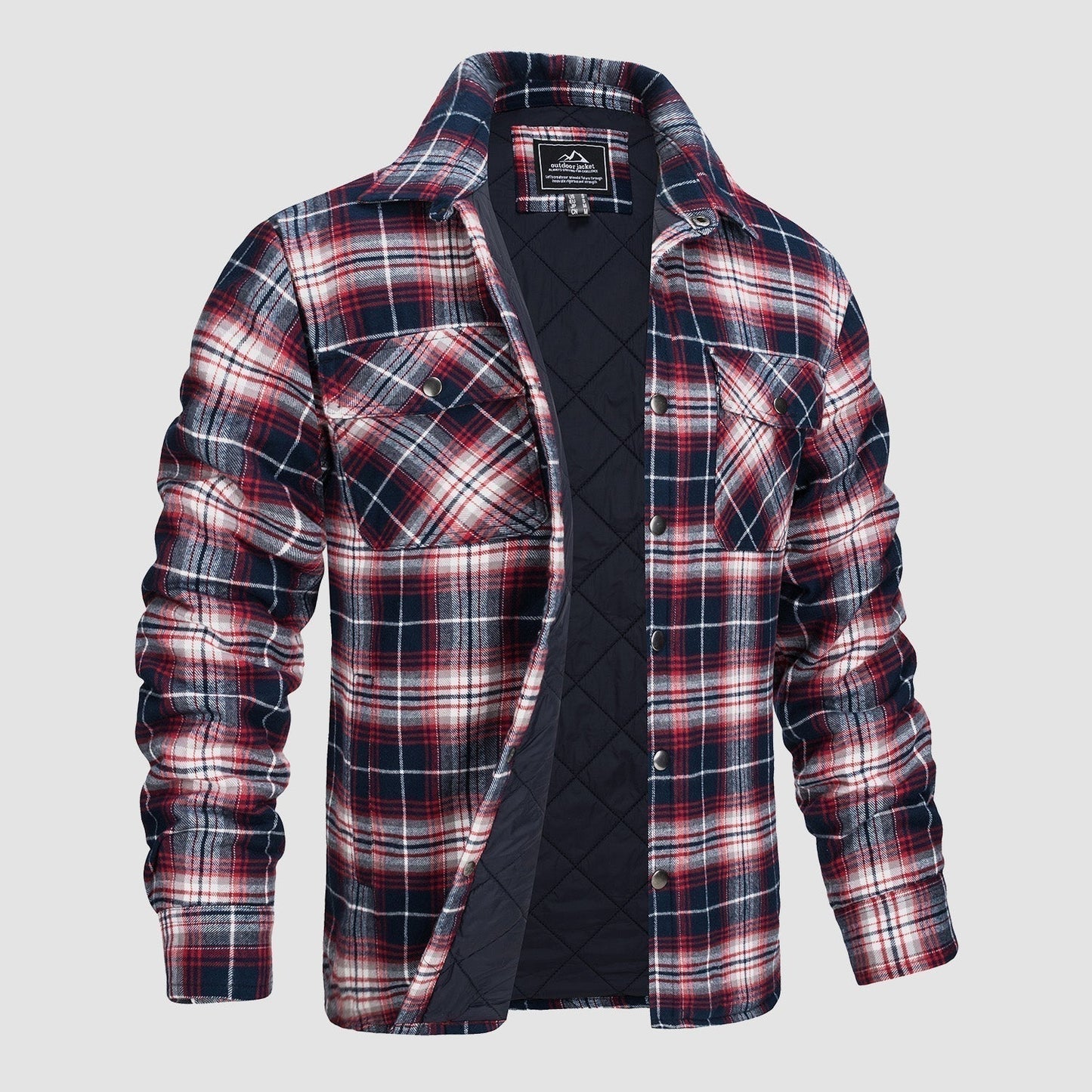 Versatile Design Checkered Bomber Jacket | Last day 80% off!