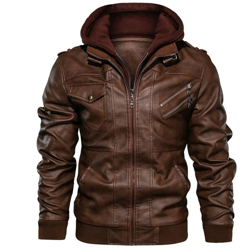 Synthetic Leather Jacket | Last day 80% off!