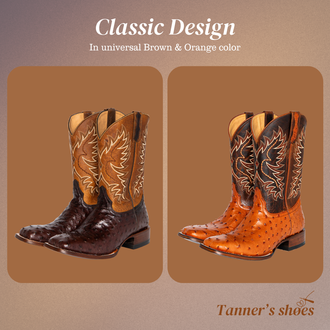 Gustav | Mid-calf Embroidered Leather Boots | Last day 80% off!