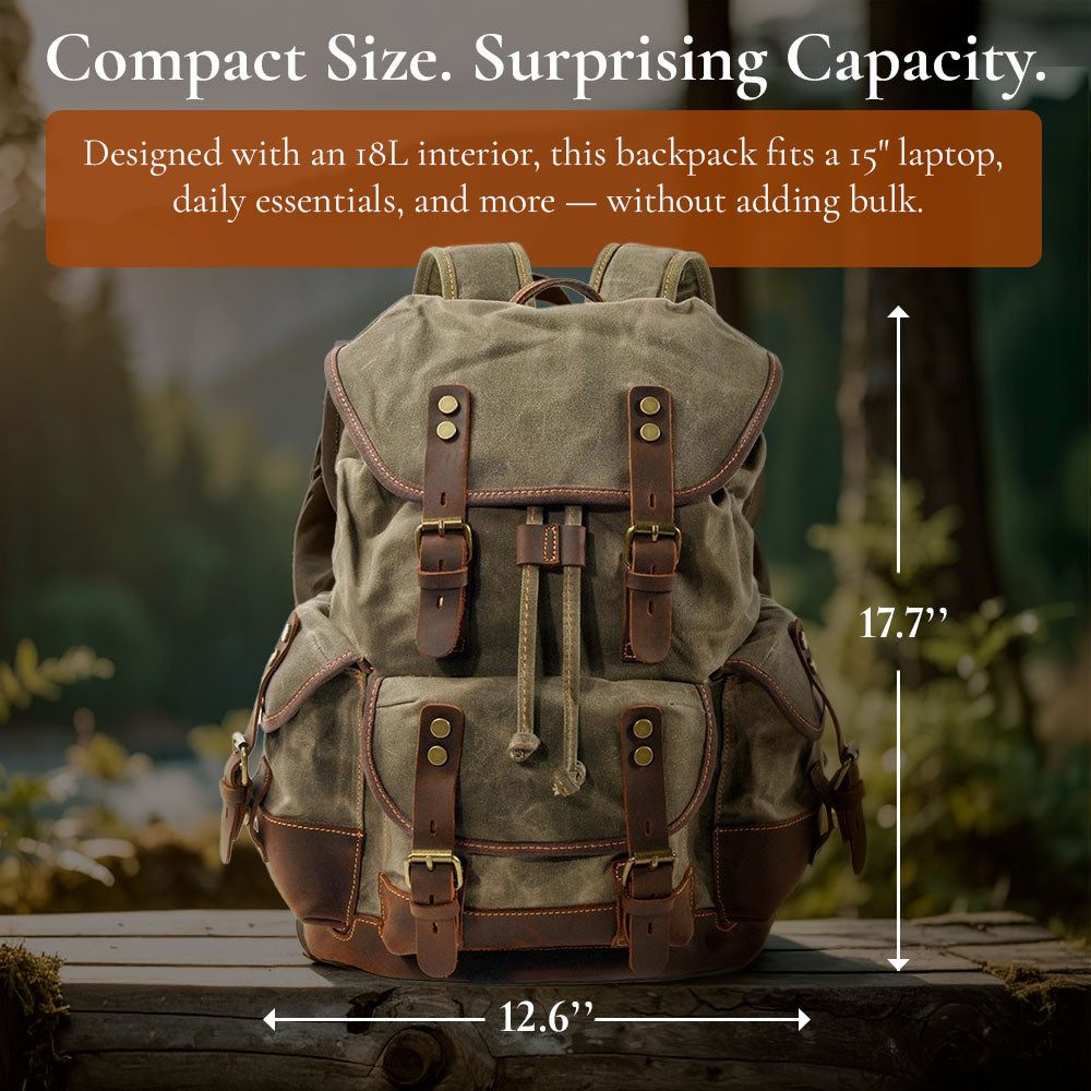 John - Heavy-Duty Canvas Hiking Backpack | Last day 80% off!