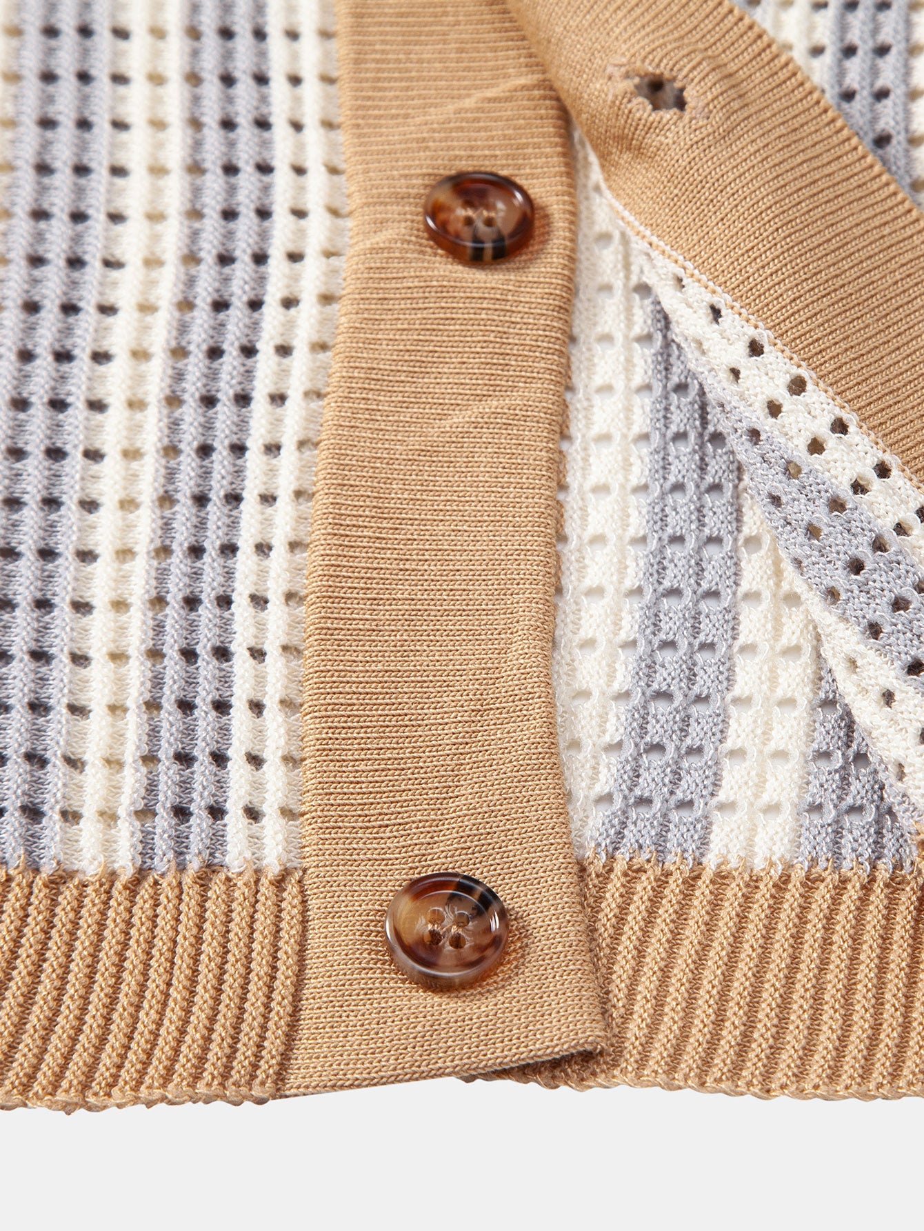 Striped Eyelet Crocheted Shirt | Last day 80% off!