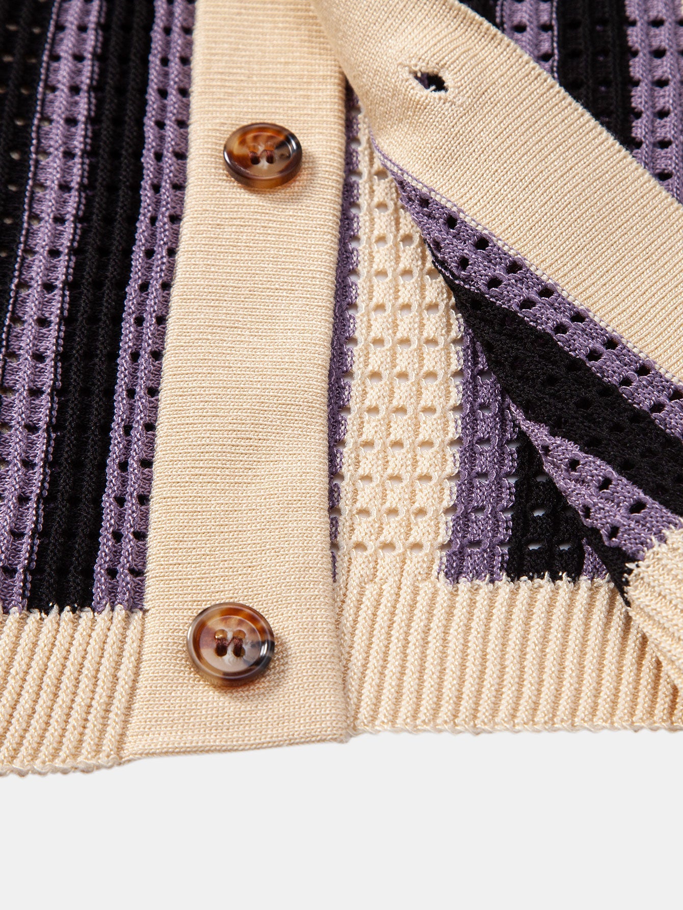 Striped Eyelet Crocheted Shirt | Last day 80% off!