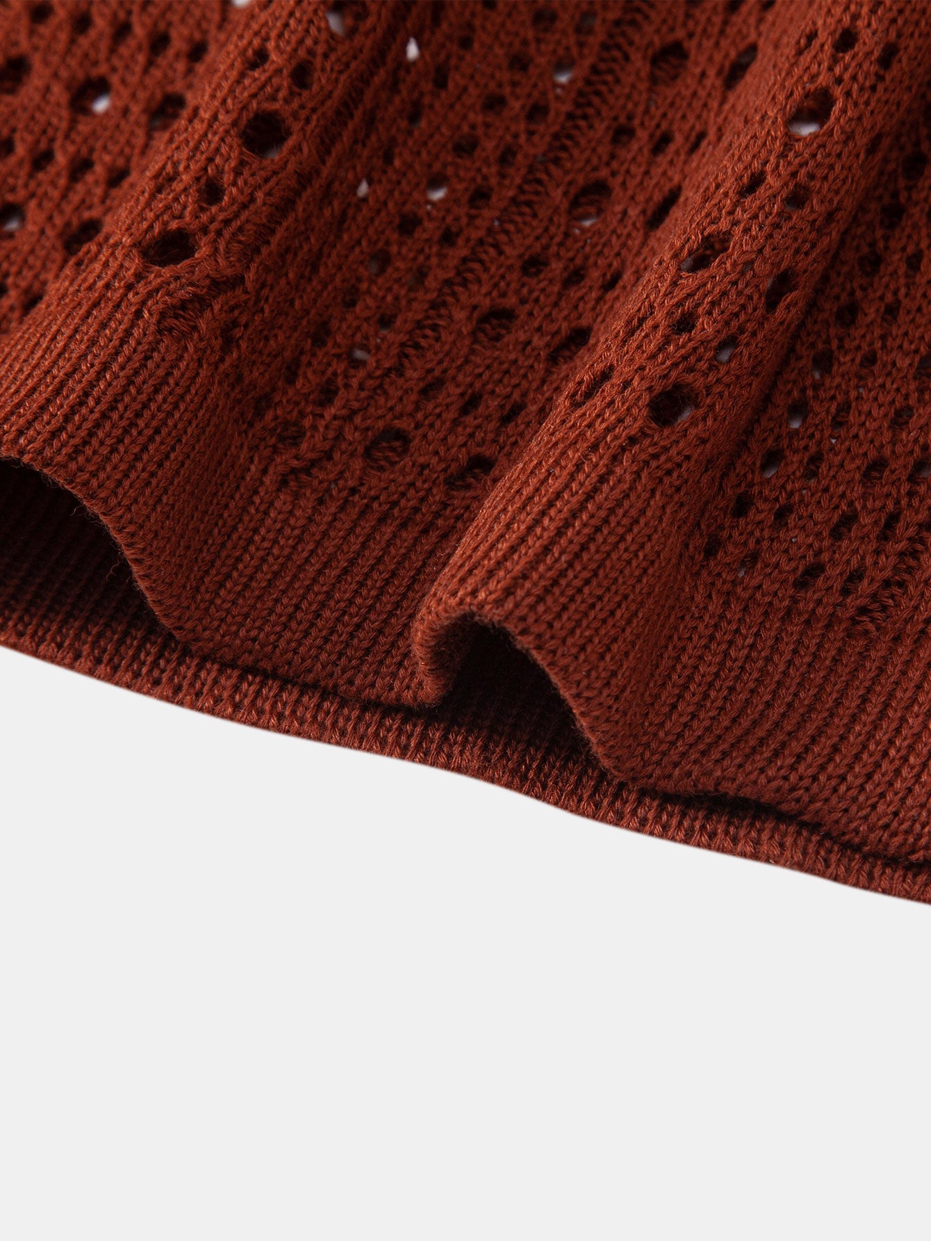 Crocheted V-Neck Polo Shirt & Linen Straight Leg Pants | Last day 80% off!