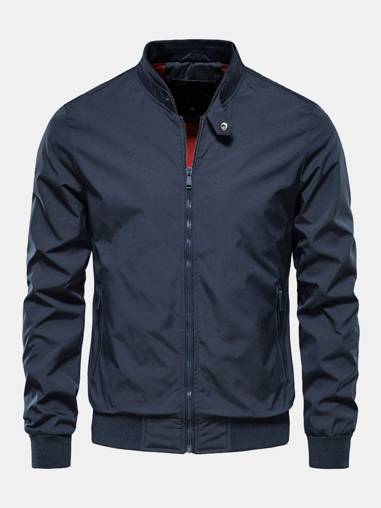 Jacket with Stand-Up Collar and Zipper | Last day 80% off!