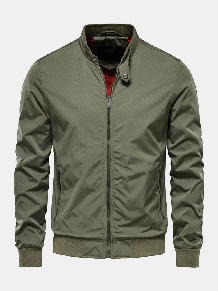 Jacket with Stand-Up Collar and Zipper | Last day 80% off!