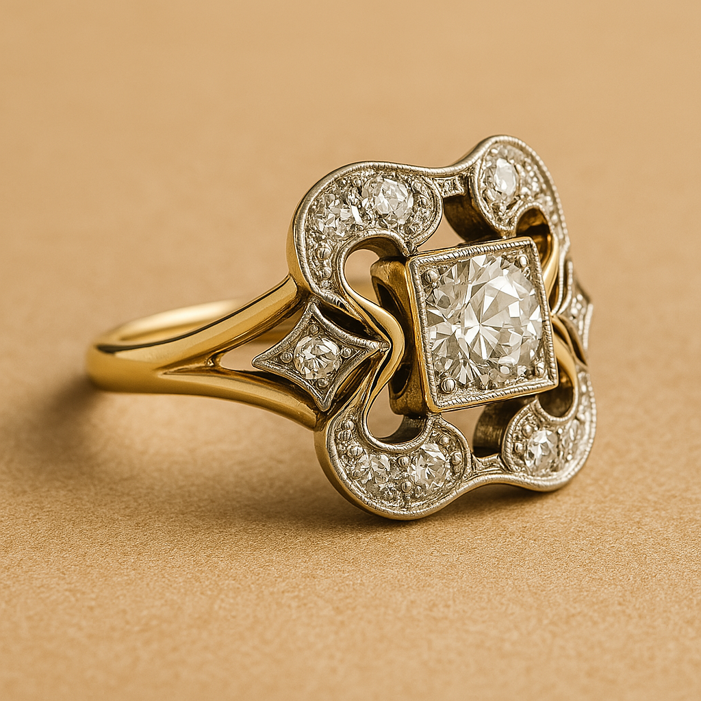 Vintage Zirconia Gold Ring | Last day 80% off!