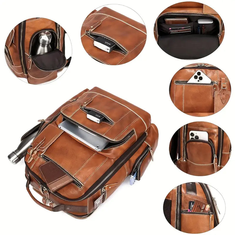 George - Classic Men’s Leather Backpack | Last day 80% off!