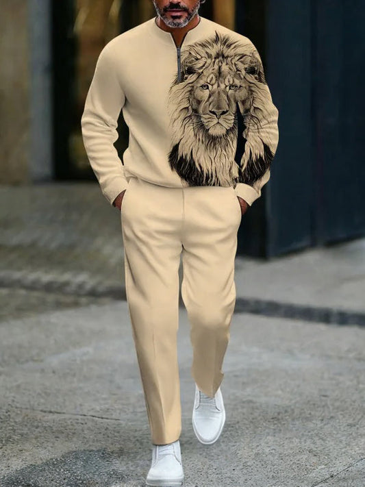 Zipper Long Sleeve Long Pants Two-Piece Set | Last day 80% off!