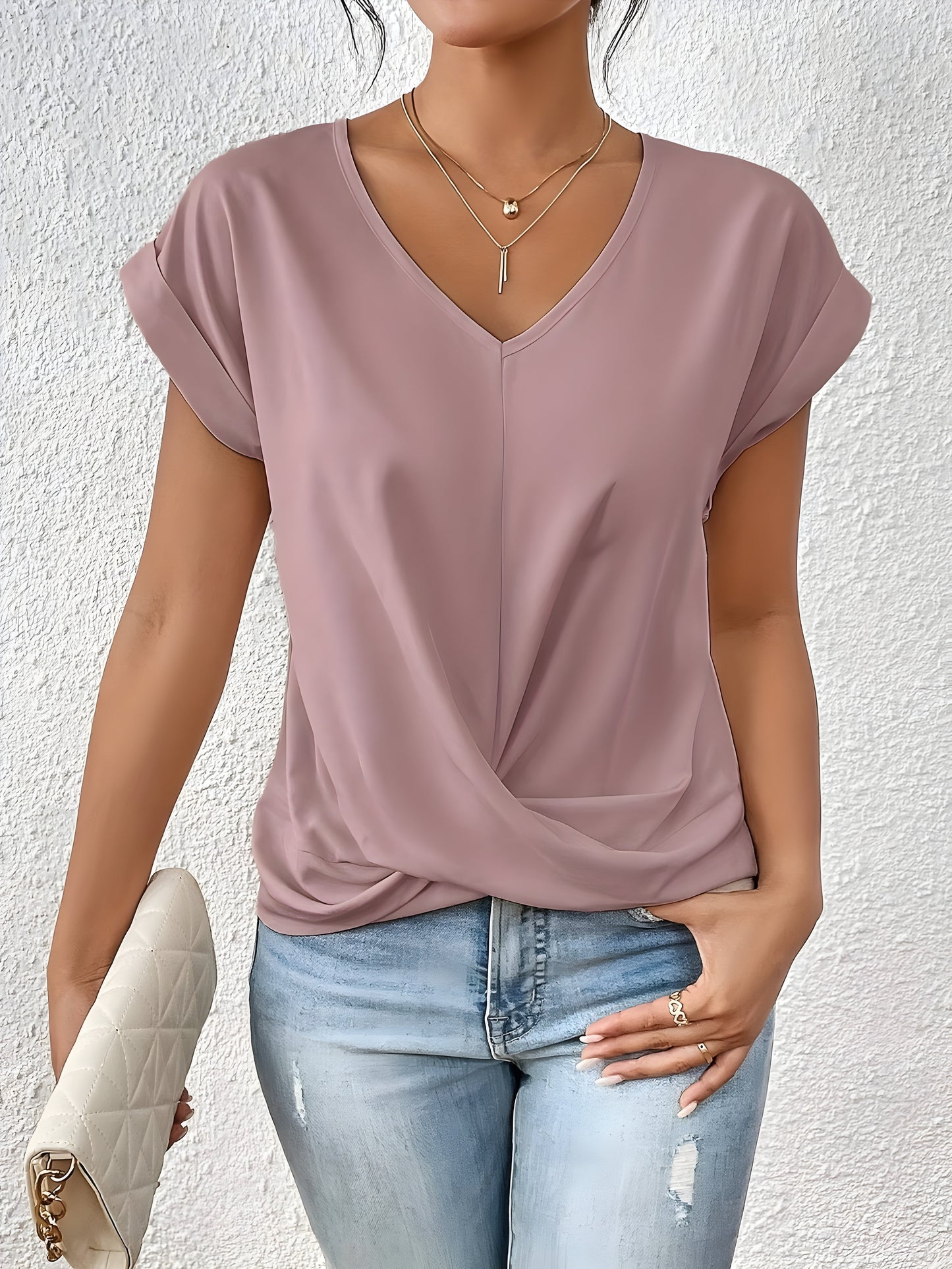 Ana | Elegant Casual Blouse With V-Neck | Last day 80% off!