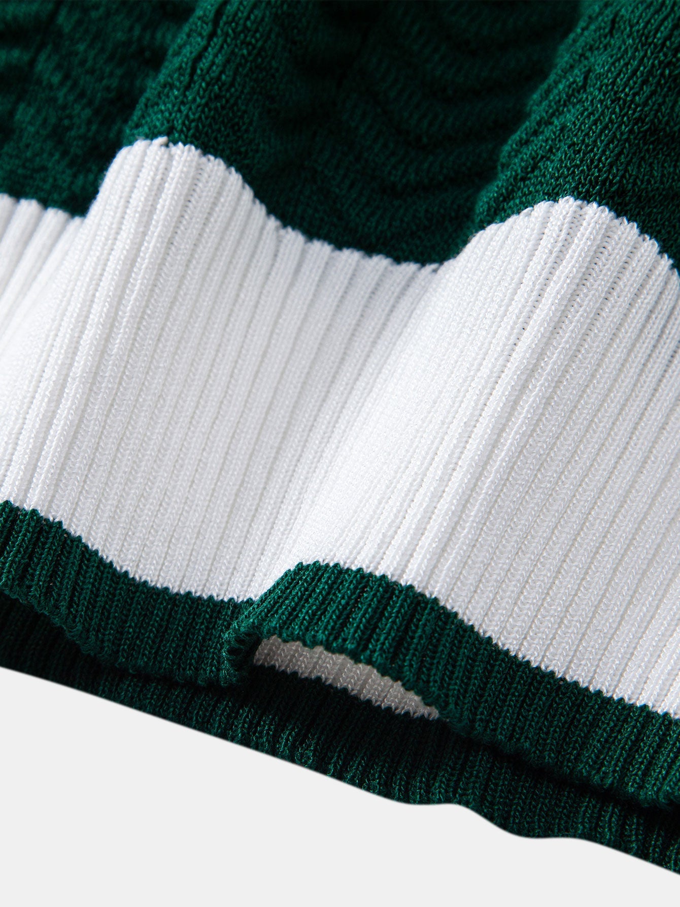 Texture Contrast Knitted V-Neck Polo Shirt & Slim Fit Tapered Trousers | Last day 80% off!