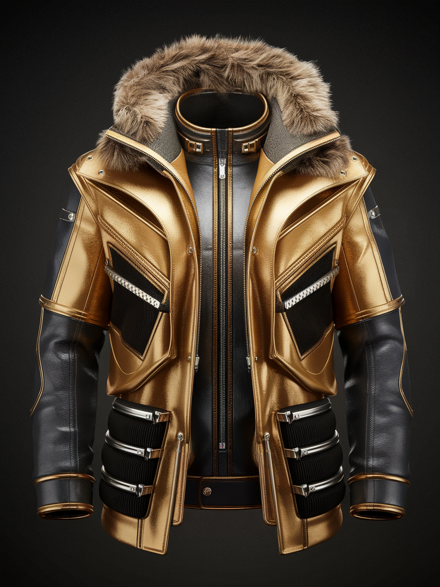 Stylish Fur Collar Leather Coat ea7d | Last day 80% off!