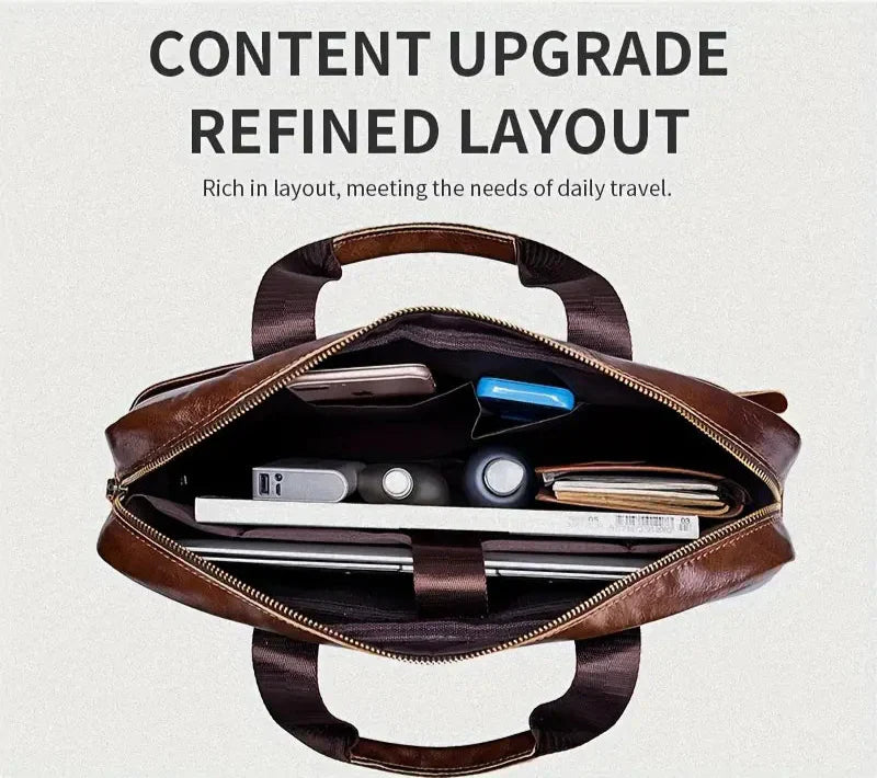 Tyler - Vintage Leather Crossbody Briefcase | Last day 80% off!
