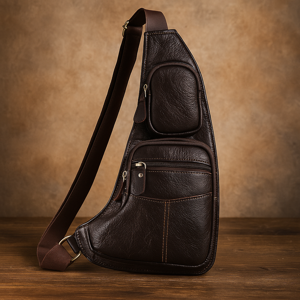 Zachary - Men’s Vintage Leather Sling Bag | Last day 80% off!