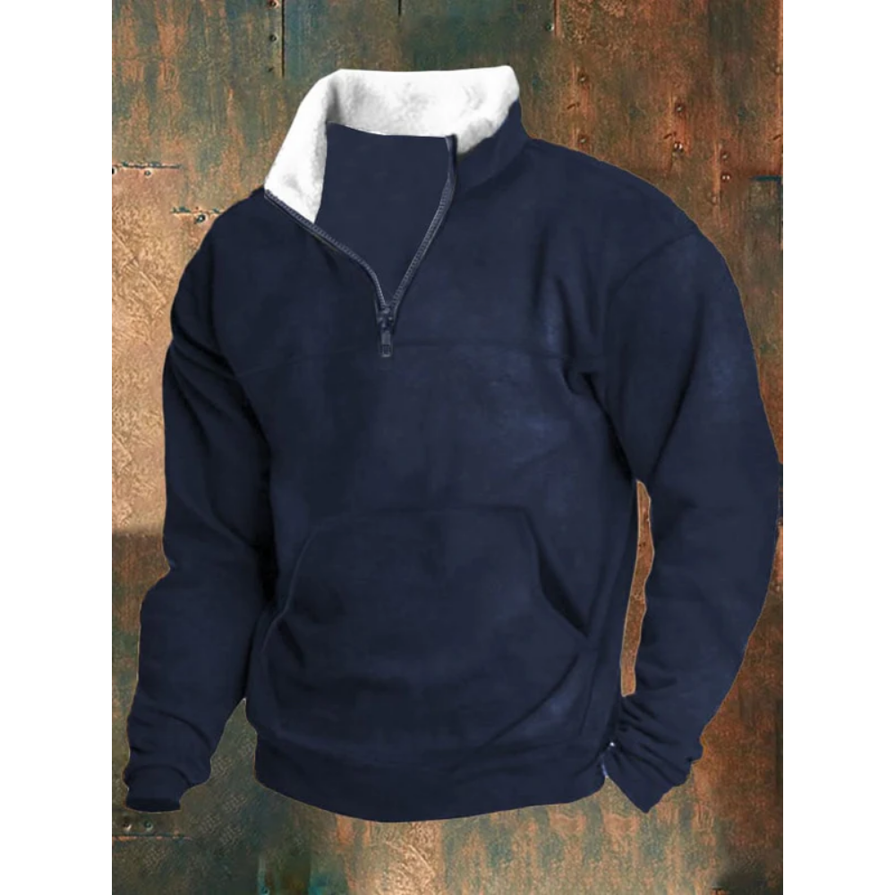 Casual Zipper Stand Collar Long Sleeve Printed Sweatshirt | Last day 80% off!