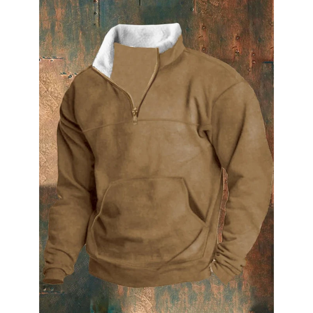 Casual Zipper Stand Collar Long Sleeve Printed Sweatshirt | Last day 80% off!