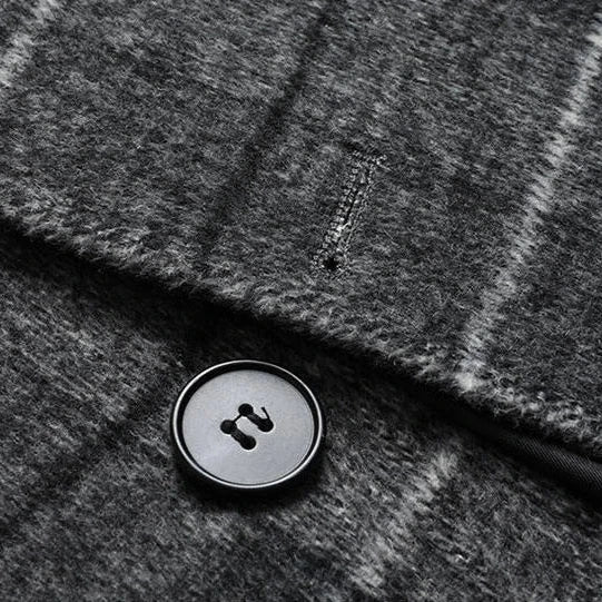 Brushed Wool Plaid Overcoat | Last day 80% off!