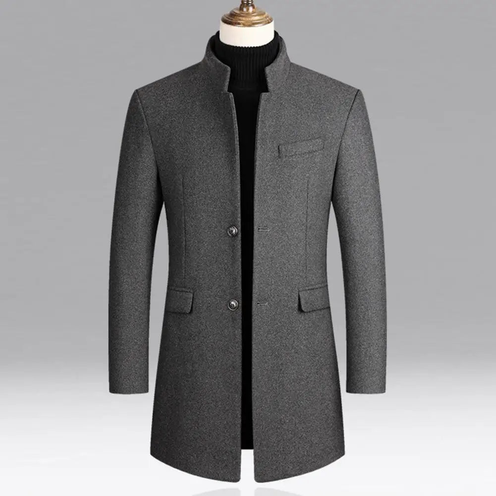 Brand Men's Casual Trench Coat - Style Solid Winter Wool Coat | Last day 80% off!