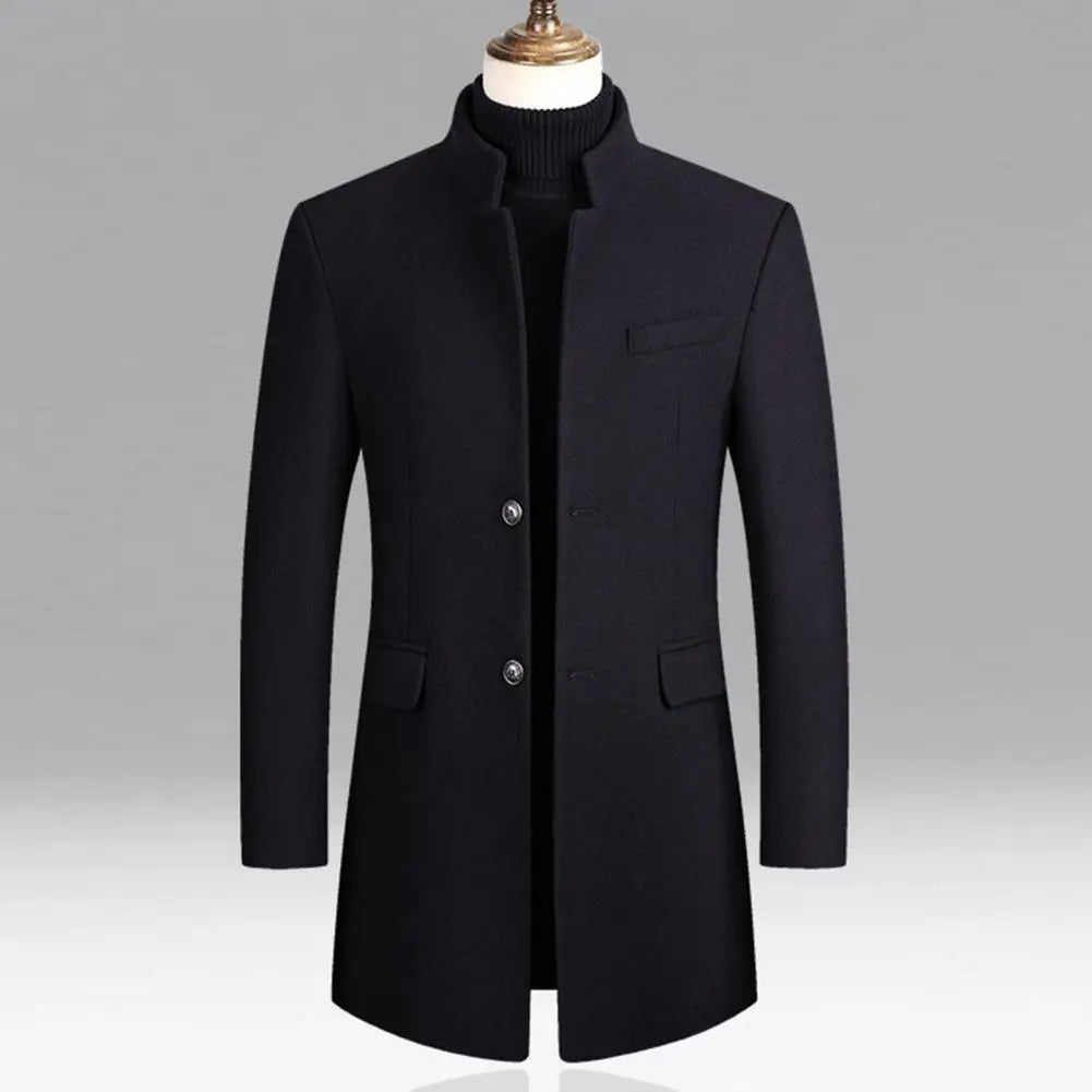 Brand Men's Casual Trench Coat - Style Solid Winter Wool Coat | Last day 80% off!