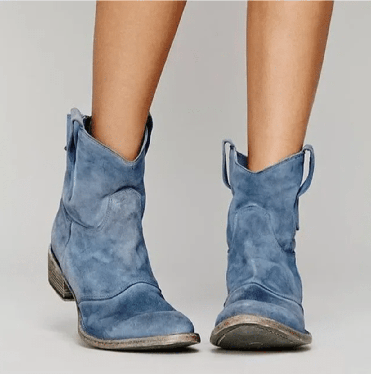 Isolde - Suede Western Boots | Last Day 80% Off!