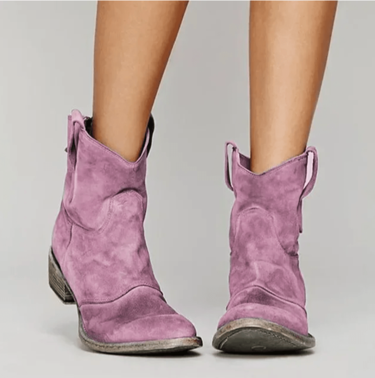 Isolde - Suede Western Boots | Last Day 80% Off!
