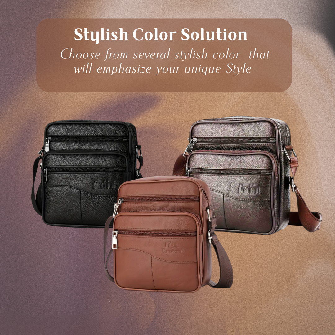 Carter - Leather Multifunctional Shoulder Bag for Men | Last day 80% off!