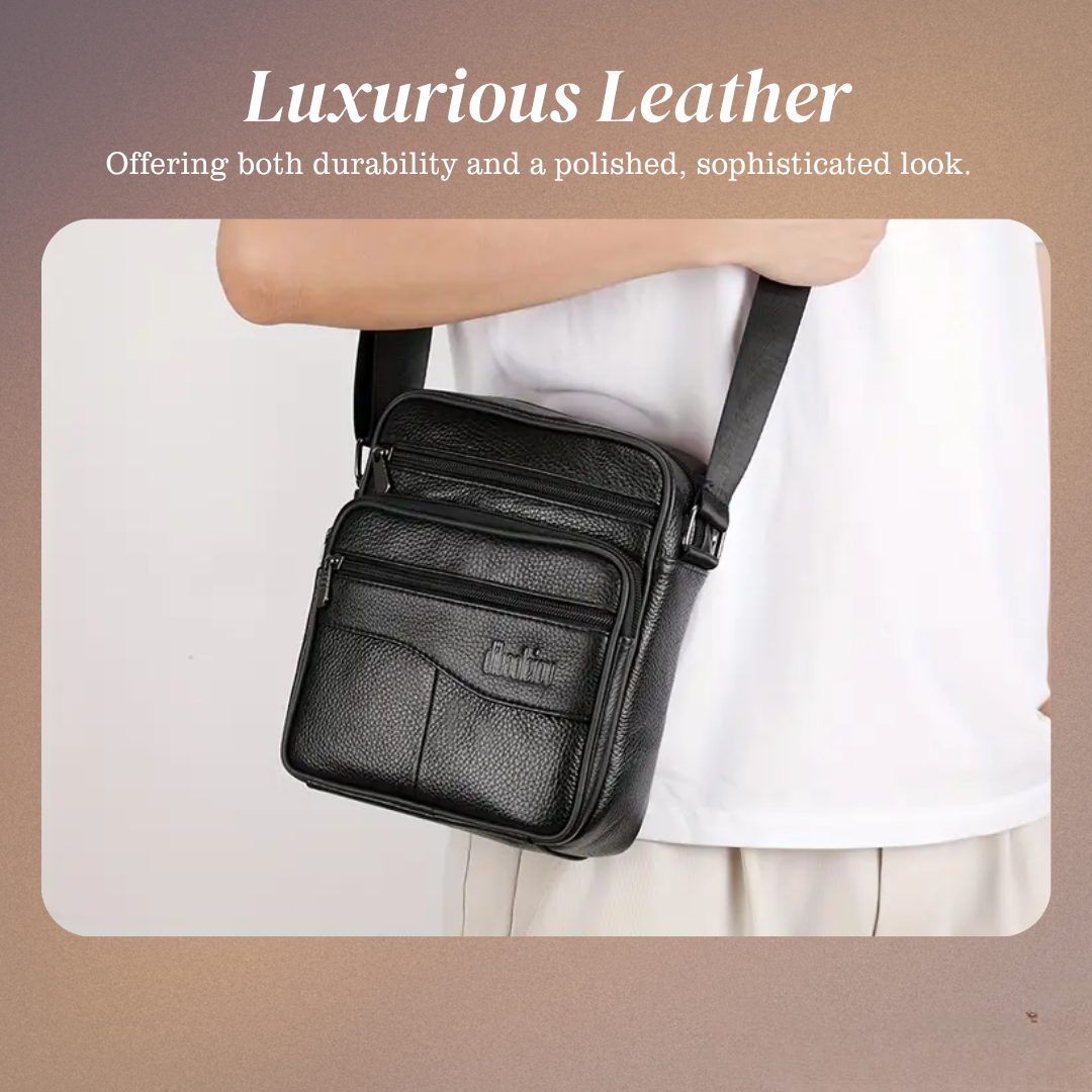 Carter - Leather Multifunctional Shoulder Bag for Men | Last day 80% off!