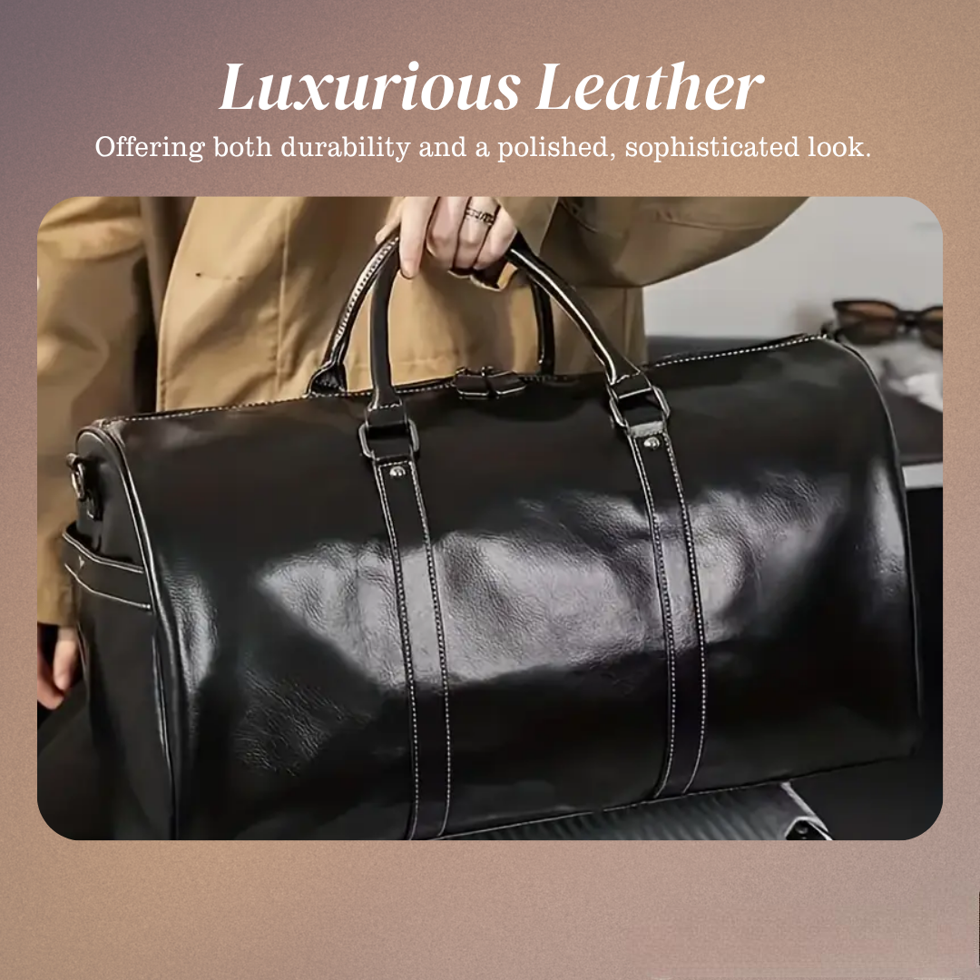 Austin - Leather Weekender Travel Bag | Last day 80% off!