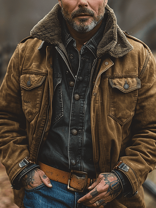 Men's Outdoor Vintage Sports Pocket Jacket Last day 80% off!
