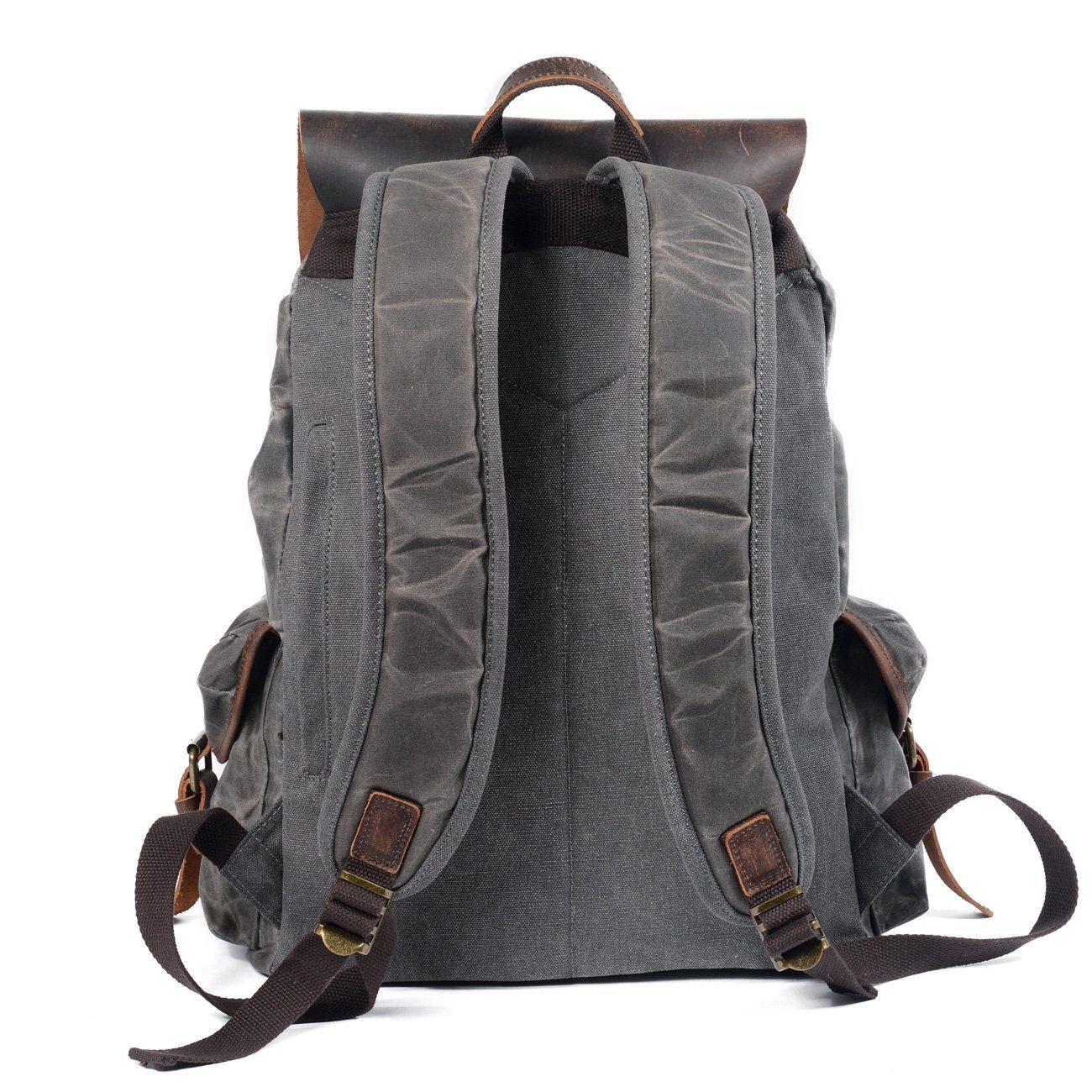 James - Vintage Canvas Leather Backpack | Last day 80% off!