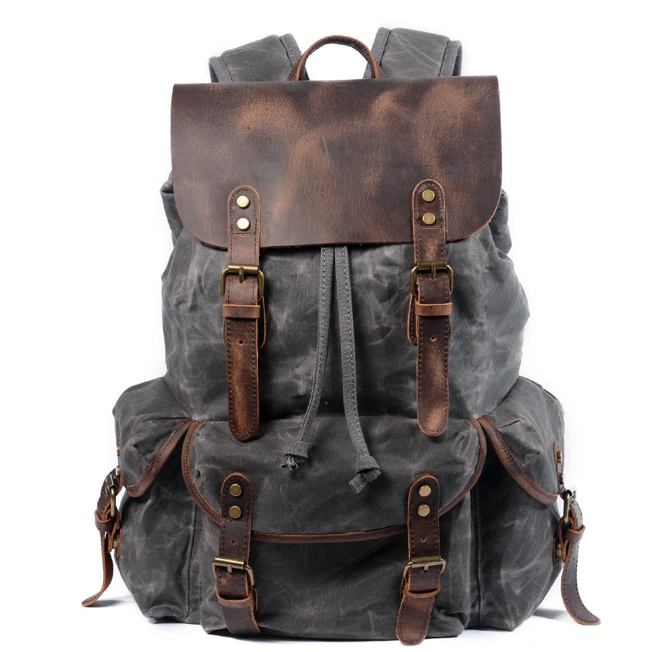 James - Vintage Canvas Leather Backpack | Last day 80% off!