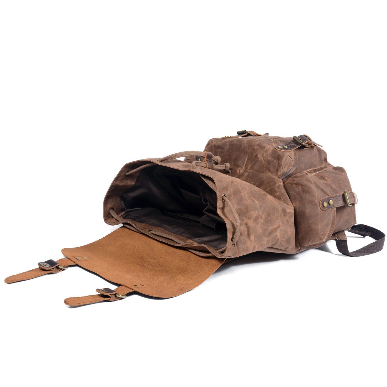 James - Vintage Canvas Leather Backpack | Last day 80% off!