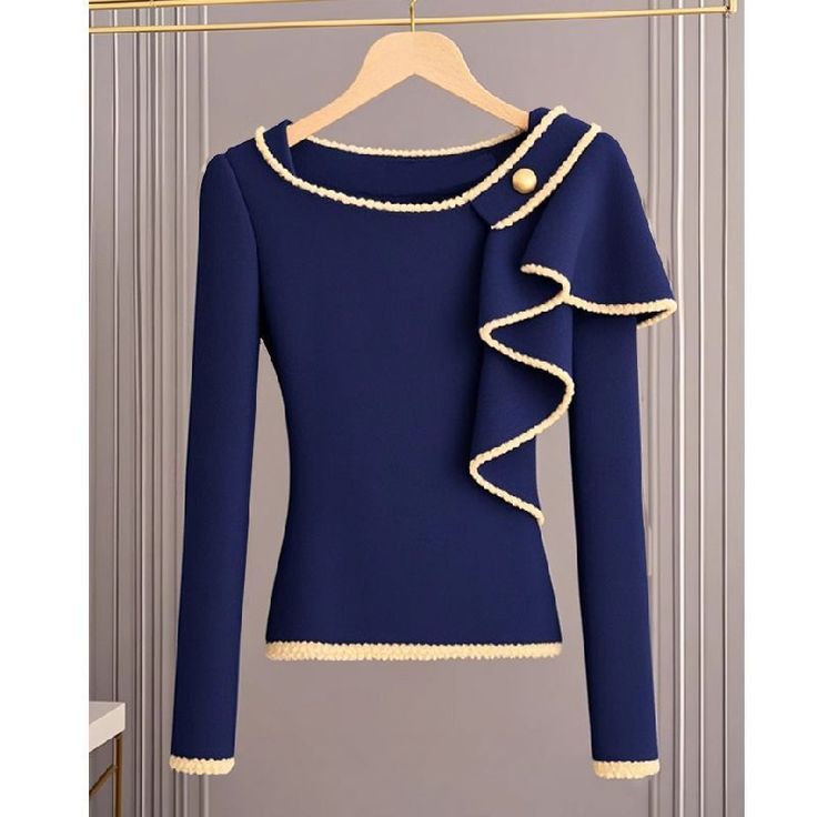 Fresh Blue Long Sleeve Sweater | Last day 80% off!