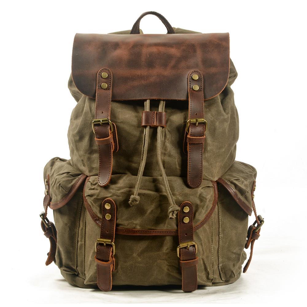 James - Vintage Canvas Leather Backpack | Last day 80% off!