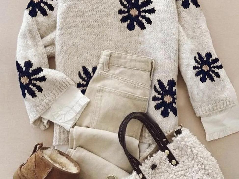 Distinctive Mock Neck Long Sleeve Sweater | Last day 80% off!