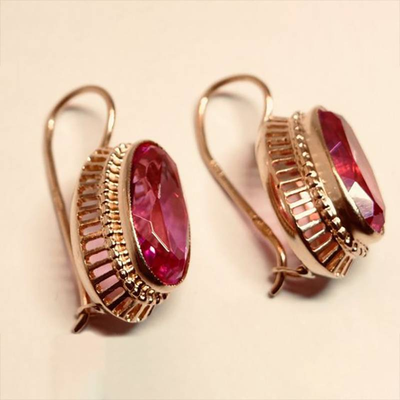 Rose Vintage Crystal Rose Gold Earrings | Last day 80% off!