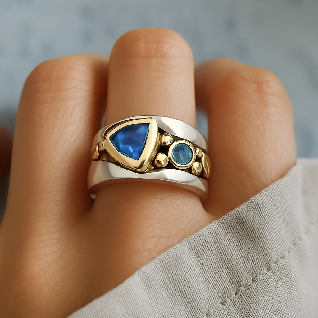 Vintage Blue Crystal Ring | Last day 80% off!