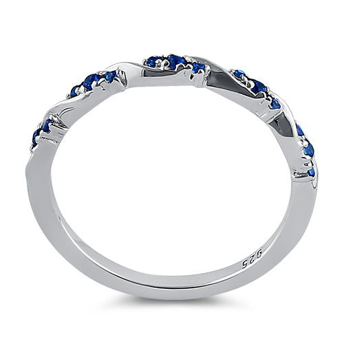 Sterling Silver Dainty Blue CZ Ring | Last day 80% off!