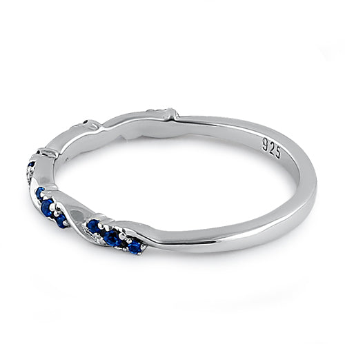 Sterling Silver Dainty Blue CZ Ring | Last day 80% off!