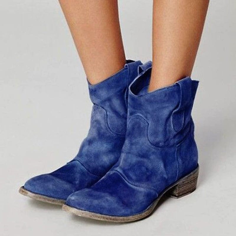 Morwenna - Ridge Suede Western Boots | Last Day 80% Off!