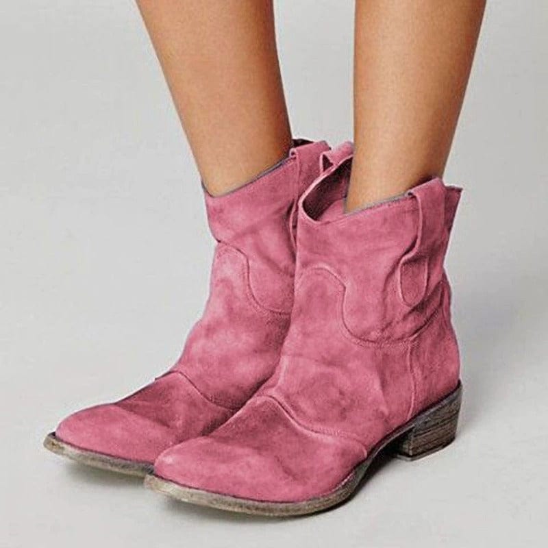 Morwenna - Ridge Suede Western Boots | Last Day 80% Off!